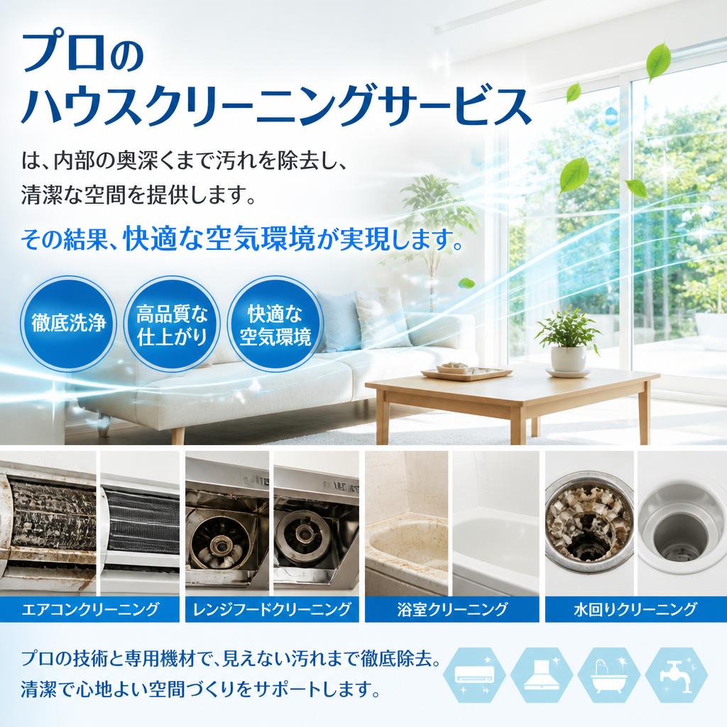 プロによるハウスクリーニングのメリット