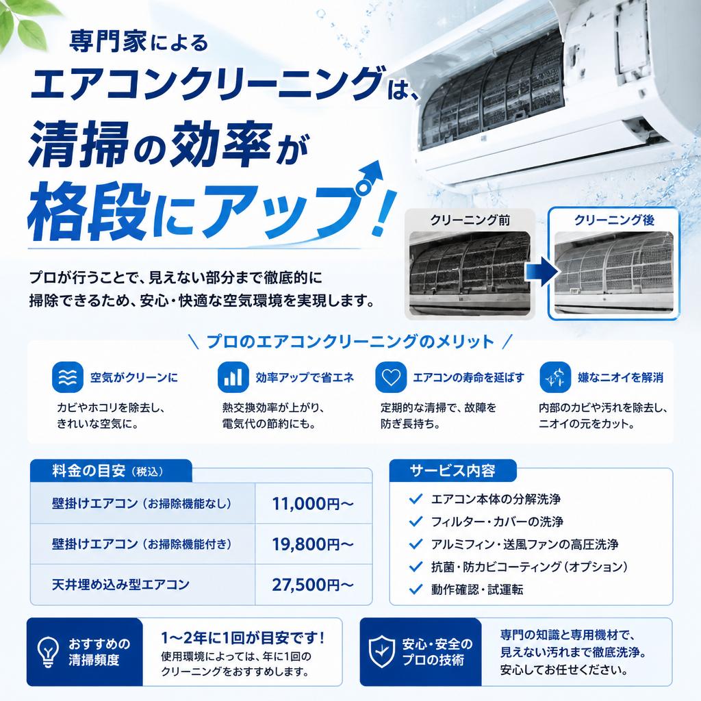 プロによるエアコンクリーニングのメリット