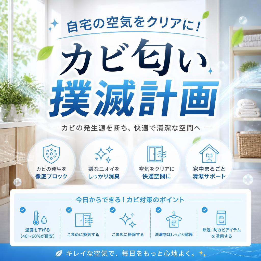 自宅の空気をクリアに！カビ匂い撲滅計画