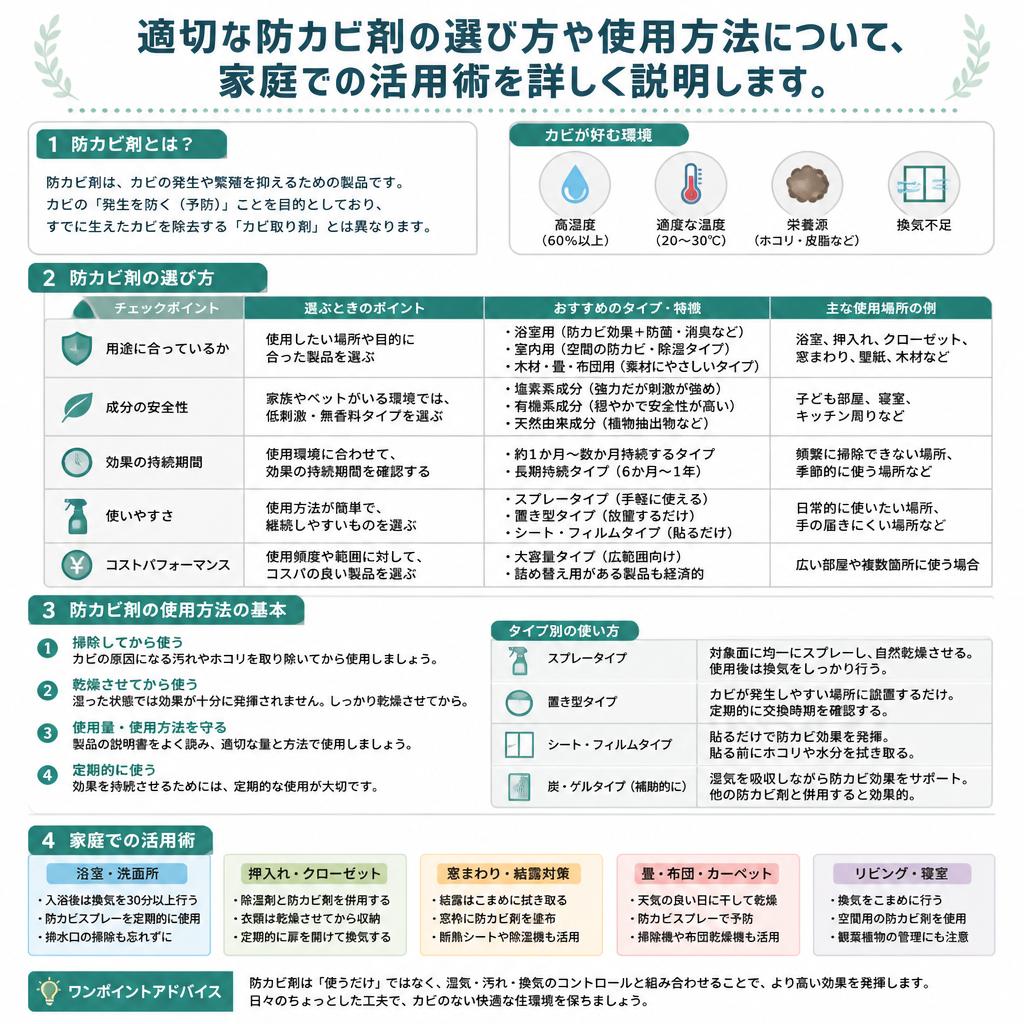 2. 防カビ剤の賢い使い方