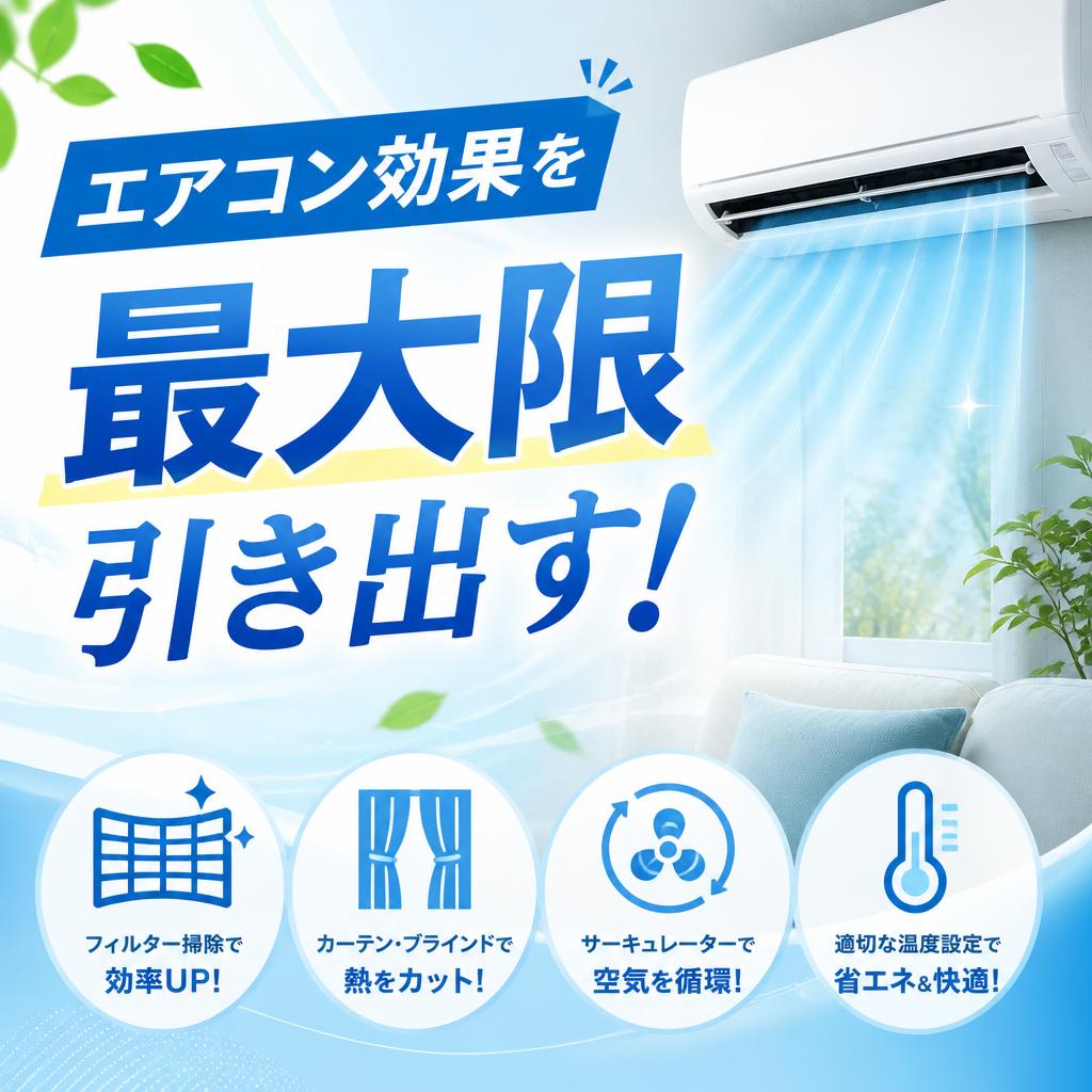 エアコン効果を最大限引き出す！