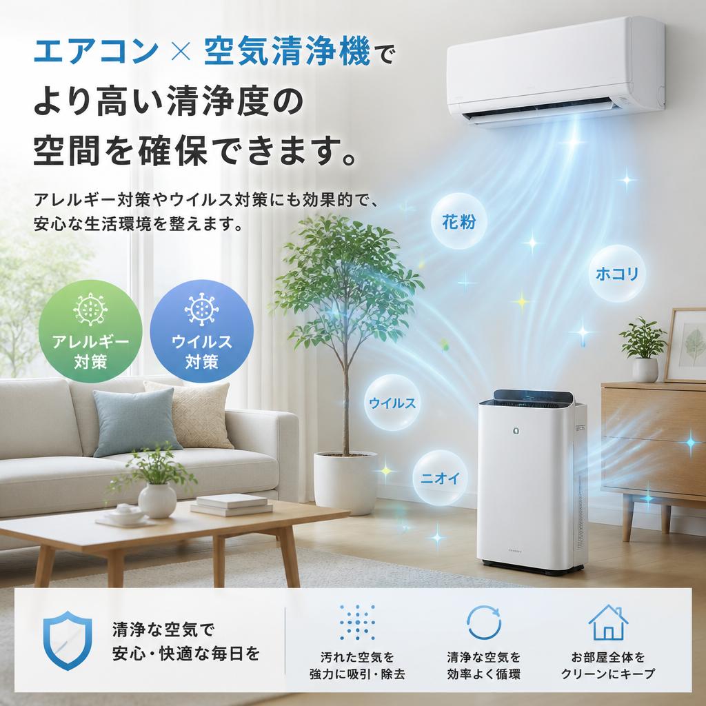 空気清浄機を併用するメリット