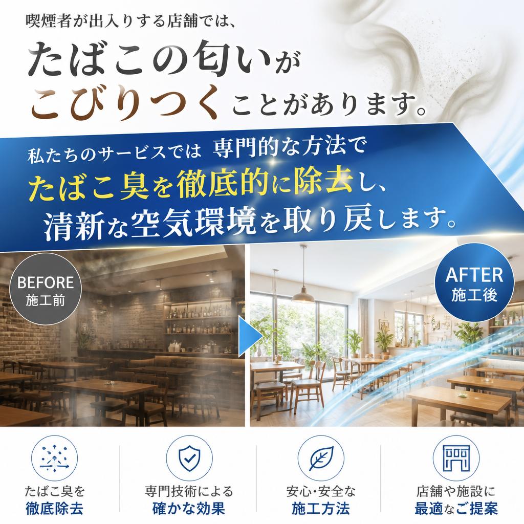 たばこ臭の徹底除去
