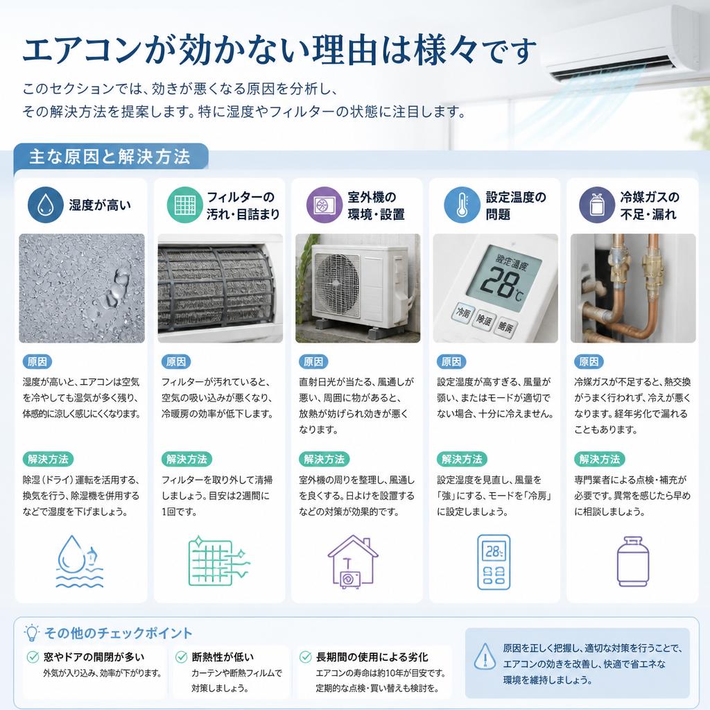 エアコンの「効きが悪い」とは？