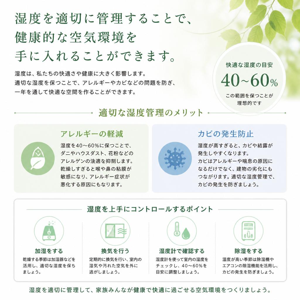 湿度管理で実現する健康な空気環境