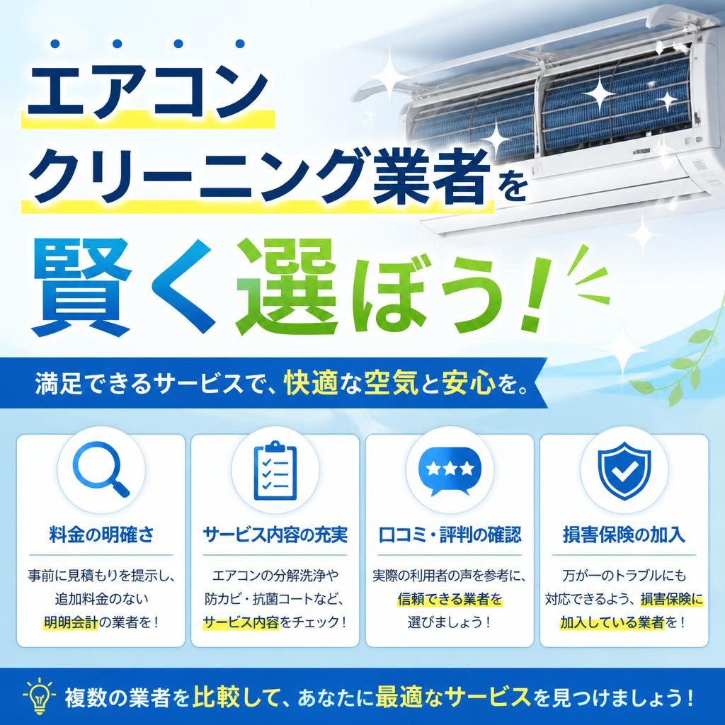 エアコンクリーニング業者を賢く選ぼう！