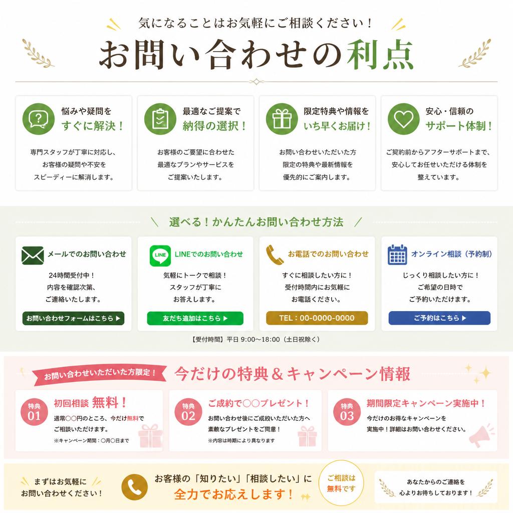 今すぐお問合せを！