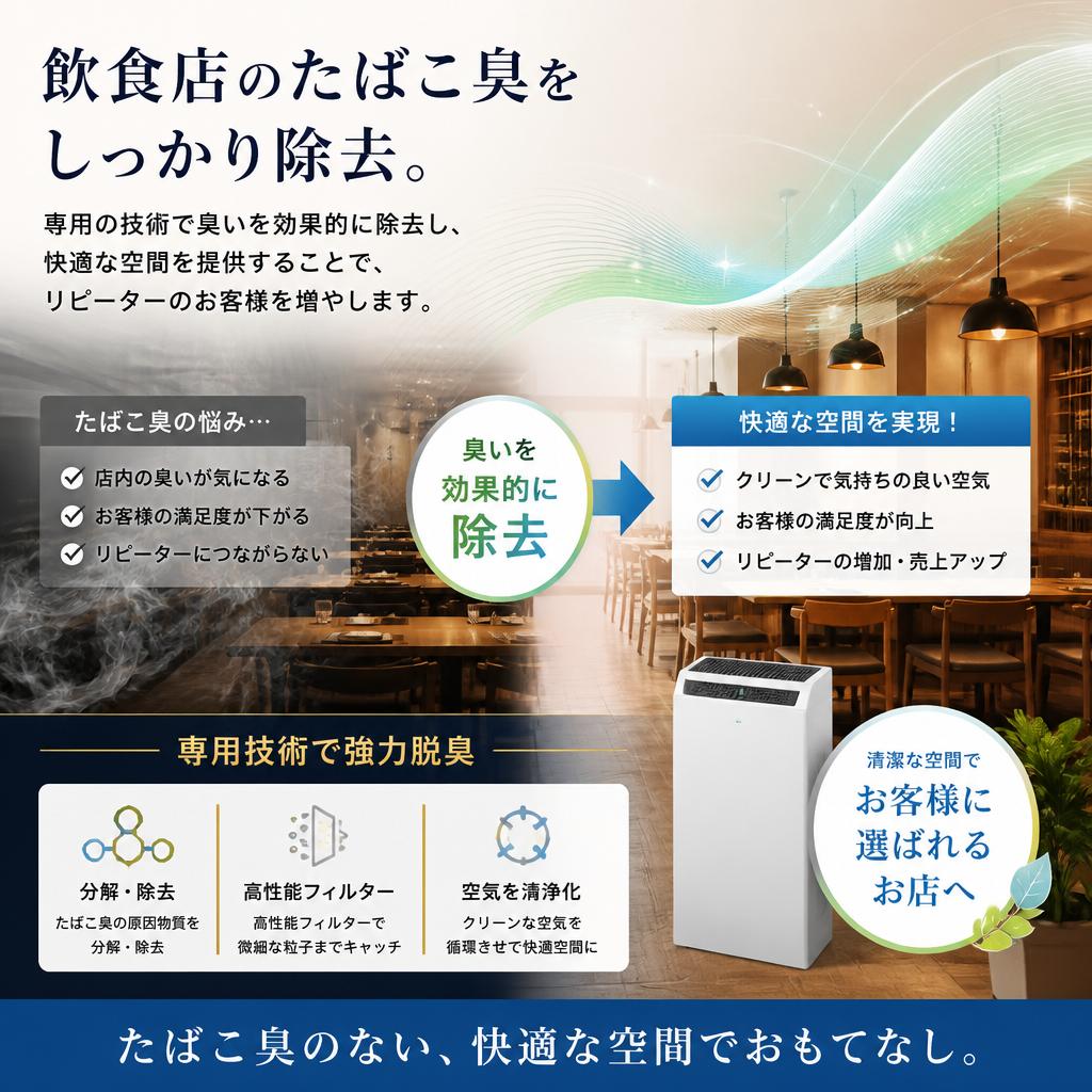 たばこの臭いの除去