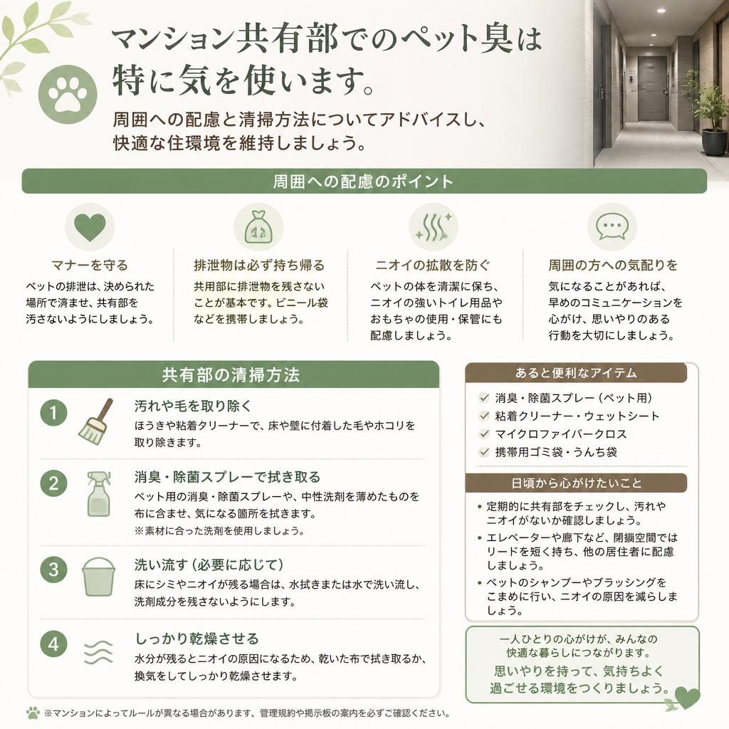 マンションでのペット臭対策
