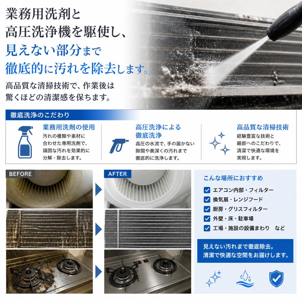 高品質な清掃技術