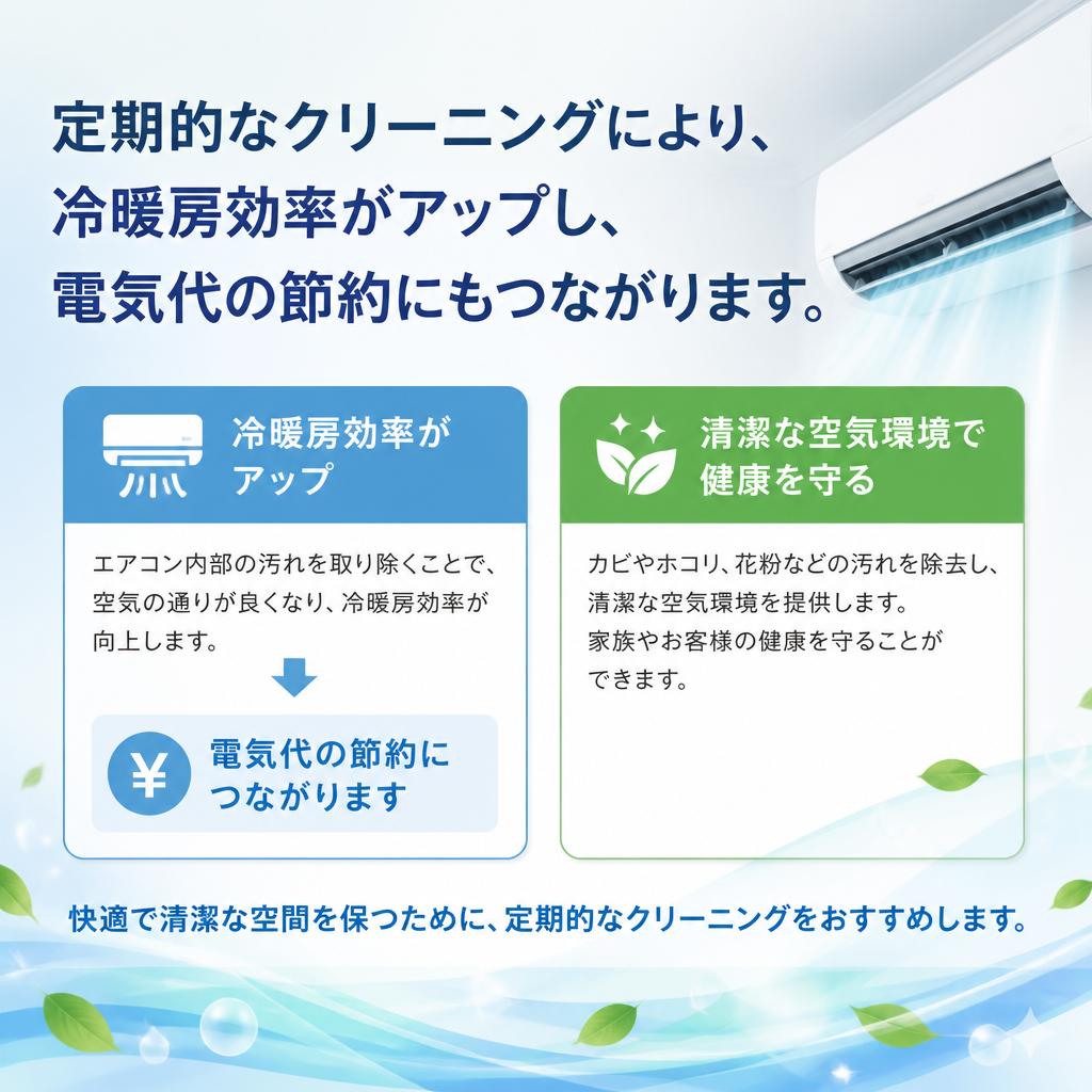 エアコンのクリーニングがもたらす効果