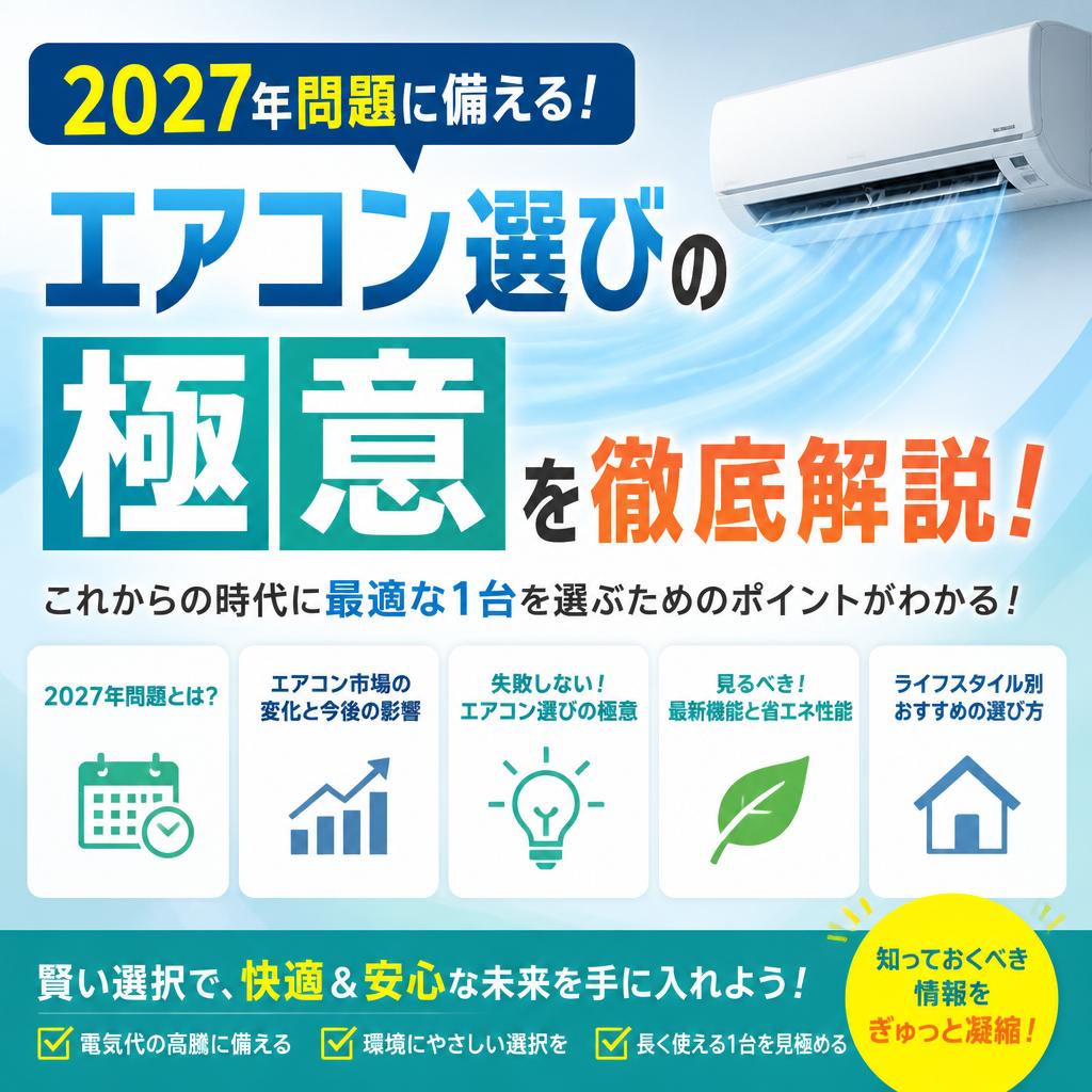 2027年問題に備える！エアコン選びの極意を徹底解説！