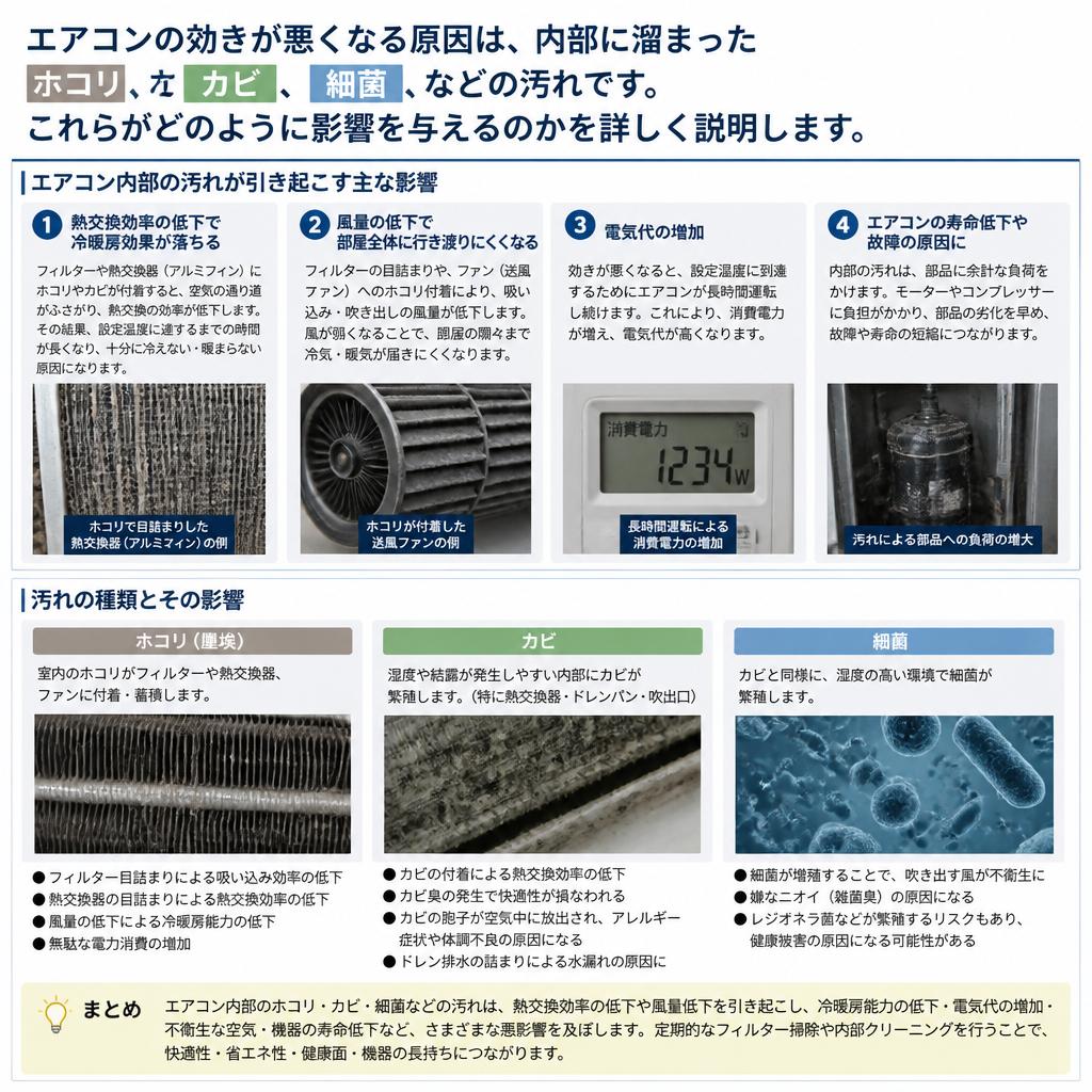 なぜ業務用エアコンの効きが悪くなるのか？