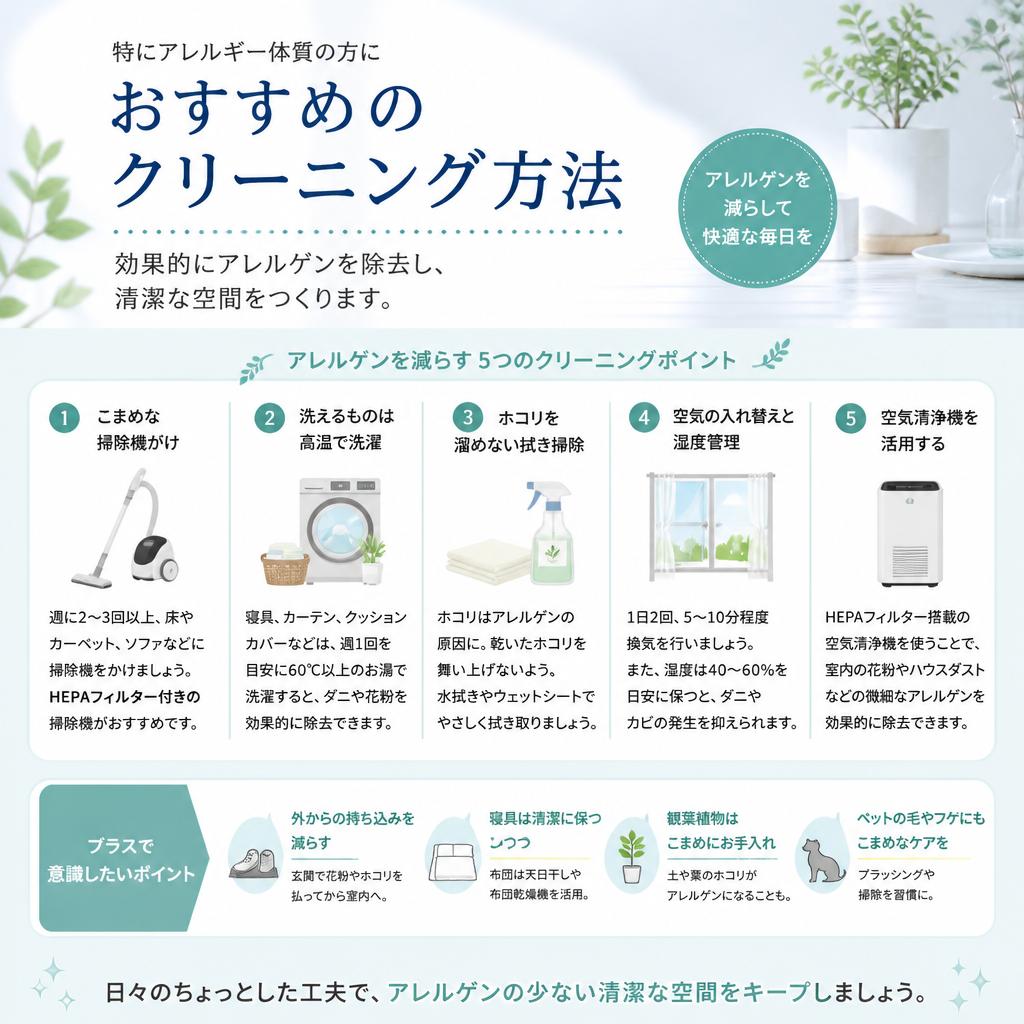 アレルギー対策に最適なクリーニング方法